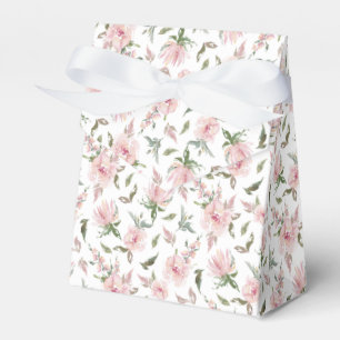 Caja Para Regalos Boda personalizado de color rosa rosa floral blanc