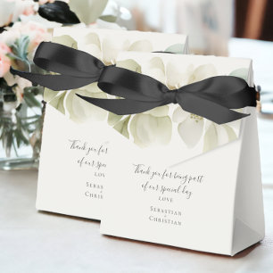Caja Para Regalos Boda personalizado de follaje verde silencioso