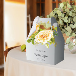 Caja Para Regalos Boda plateado del jardín dorado encantado