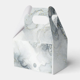 Caja Para Regalos Boda playera acuarela gris azul y dorado