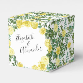 Caja Para Regalos Boda Primavera de color rosa amarillo claro