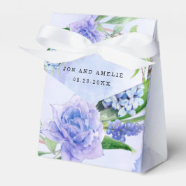 Caja Para Regalos Boda Púrpura Dusty Blue Tulip Peony
