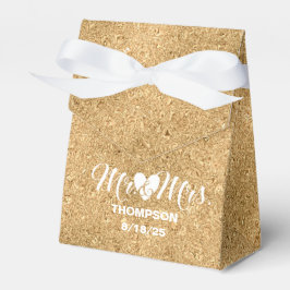 Caja Para Regalos Boda Purpurina de oro personalizado
