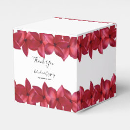 Caja Para Regalos Boda Red Plumeria Frangipani