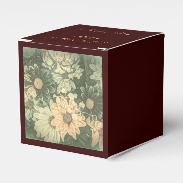 Caja Para Regalos boda retro hippie bohemia de verano (Costado Anverso)