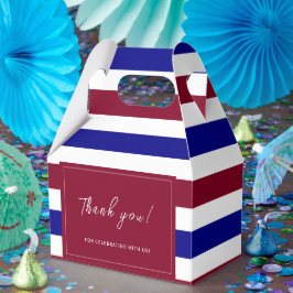 Caja Para Regalos Boda Rojo Real y Azul