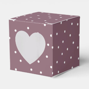 Caja Para Regalos Boda romántica clásica de lunares blancos y morado