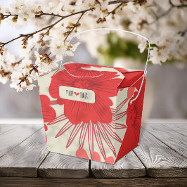 Caja Para Regalos Boda Romántico de Floral Roja