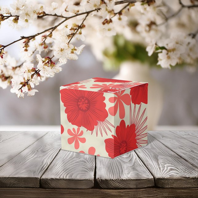 Caja Para Regalos Boda Romántico de Floral Roja (Subido por el creador)