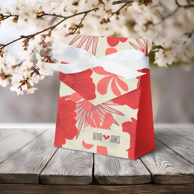 Caja Para Regalos Boda Romántico de Floral Roja (Subido por el creador)
