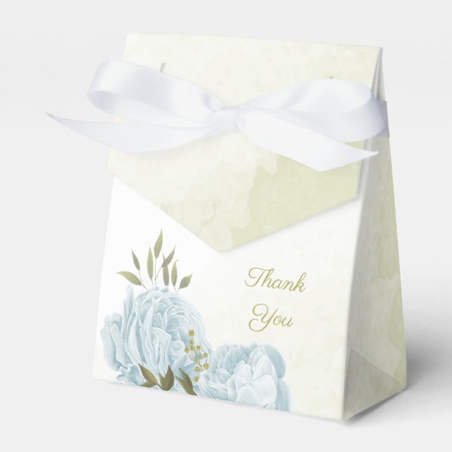 Caja Para Regalos boda romántico de flores azules (Front Side)