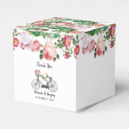 Caja Para Regalos Boda Romántico de Flores de Bicicleta Vintage y Av