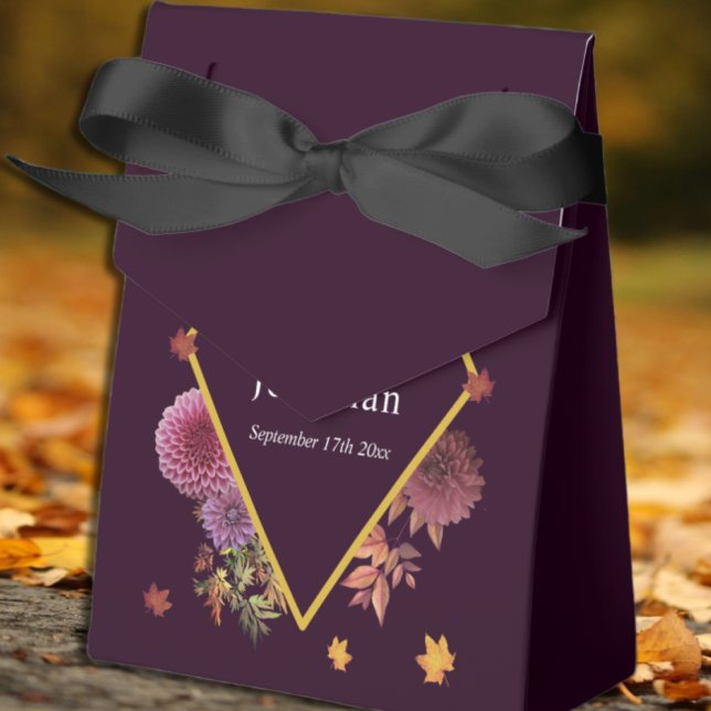 Caja Para Regalos Boda romántico de otoño en Dahlia (Subido por el creador)