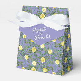 Caja Para Regalos Boda rosa amarillo y perlilla púrpura