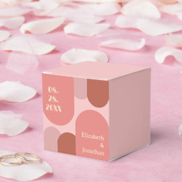 Caja Para Regalos Boda rosa de coral de los arcos retro