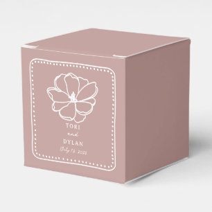 Caja Para Regalos Boda rosa de la flor