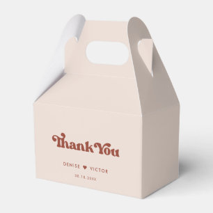 Caja Para Regalos Boda rosa elegante retro Peach