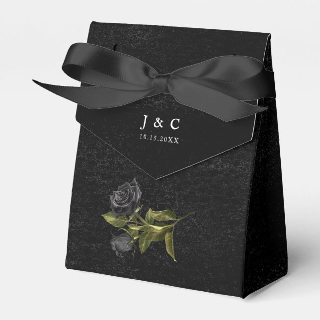 Caja Para Regalos Boda Rosa oscuro de Halloween (Front Side)