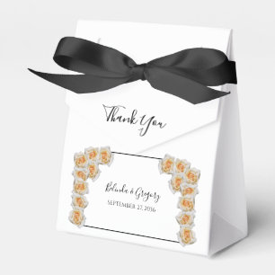 Caja Para Regalos Boda Rosas naranjas