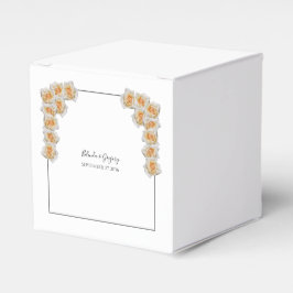 Caja Para Regalos Boda Rosas naranjas