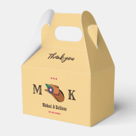 Caja Para Regalos Boda rural rústica de Gorra floral occidental