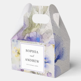 Caja Para Regalos Boda ruso morado y amarillo acuarela