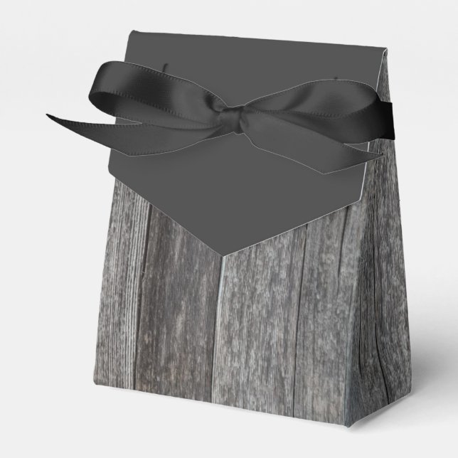 Caja Para Regalos Boda Rustic Barn Wood (Front Side)