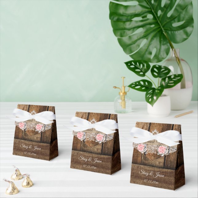 Caja Para Regalos Boda Rustic Barn Wood & Lace (Múltiple)