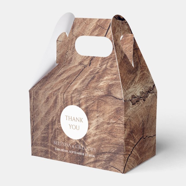 Caja Para Regalos Boda Rustic Wood (Front Side)