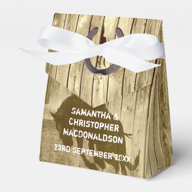 Caja Para Regalos Boda rústica y salvaje en el oeste del cowboy coun (Front Side)