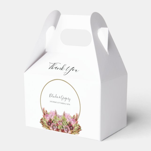 Caja Para Regalos Boda Rústico de Flores Silvestres (Front Side)