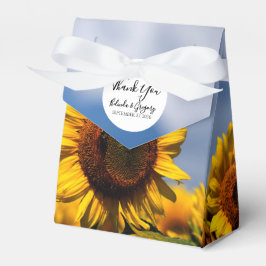 Caja Para Regalos Boda Rústico del cielo azul girasol