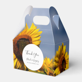 Caja Para Regalos Boda Rústico del cielo azul girasol