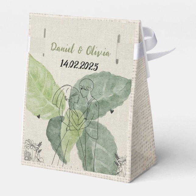 Caja Para Regalos Boda Rústico Floral Vintage (Reverso)