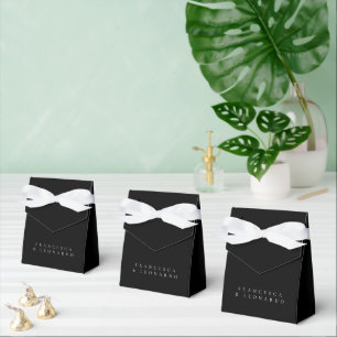 Caja Para Regalos Boda Simple Clásica Negra