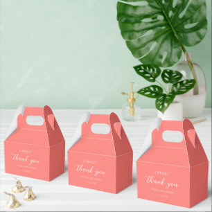 Caja Para Regalos Boda Simple Coral Vibrante Moderno y Audaz