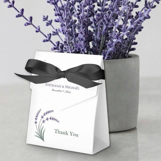Caja Para Regalos Boda Simple Lavanda (Simple Lavender Wedding Favor Boxes)