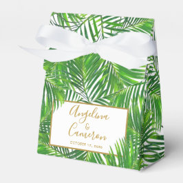 Caja Para Regalos Boda tropical de hoja de palma personalizado