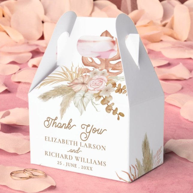 Caja Para Regalos Boda tropical del Boho moderno exótico (Subido por el creador)