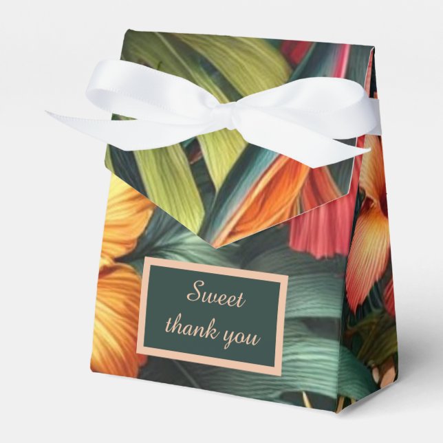 Caja Para Regalos Boda tropical exótico de Hawái (Front Side)