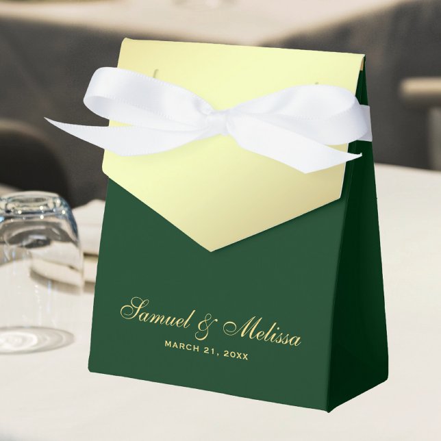 Caja Para Regalos Boda Verde de Hoja de Oro Falsa (Subido por el creador)