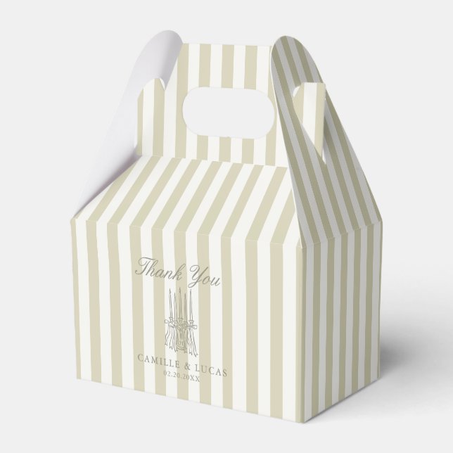 Caja Para Regalos Boda Verde de Raya Caprichosa  (Front Side)
