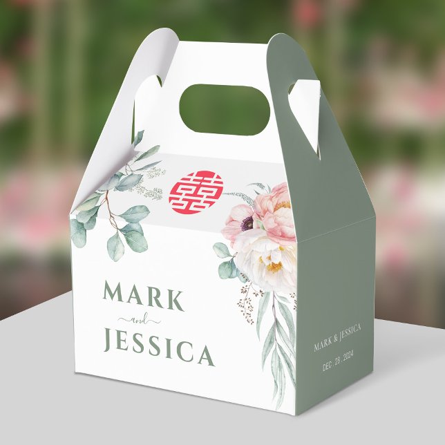 Caja Para Regalos Boda vietnamita de doble happiness Peonies (Subido por el creador)