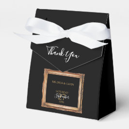 Caja Para Regalos Boda Vintage Black & Gold