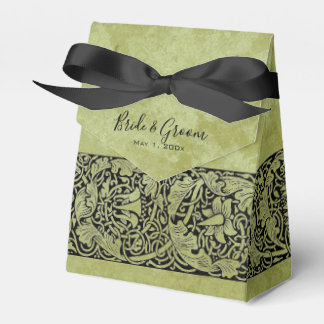 Caja Para Regalos Boda Vintage, Floral de Victoria Flor Scroll