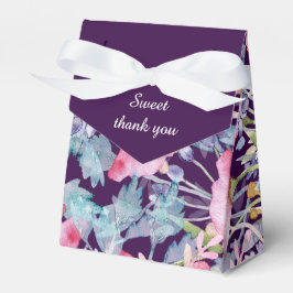 Caja Para Regalos boda violeta de color de flores silvestres