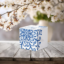Caja Para Regalos Boda Whimsical Blue Flourish