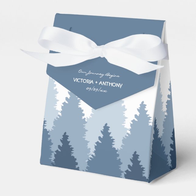 Caja Para Regalos Boda Woodland de la Cordillera Azul (Front Side)