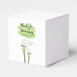 Caja Para Regalos Bodas acuarela de Lirios de Calla blancos