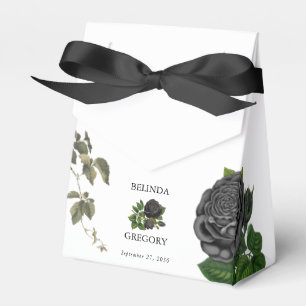 Caja Para Regalos Bodas Blancas Rosas Negras de Halloween Gótico